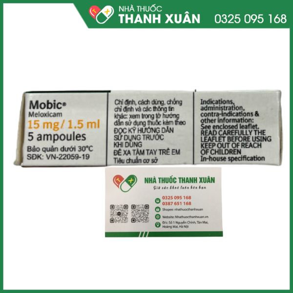 Mobic 15mg/1,5ml điều trị viêm khớp